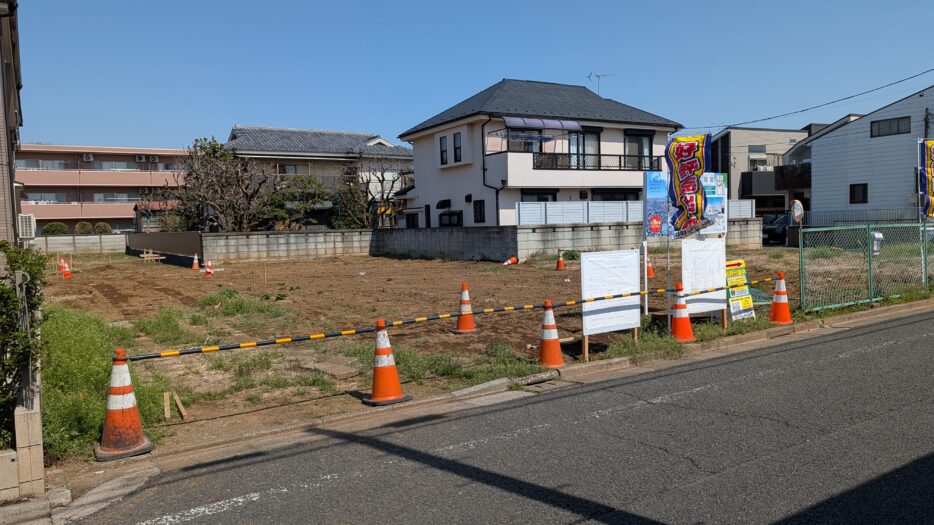 I・H号地に向かって撮影しています!