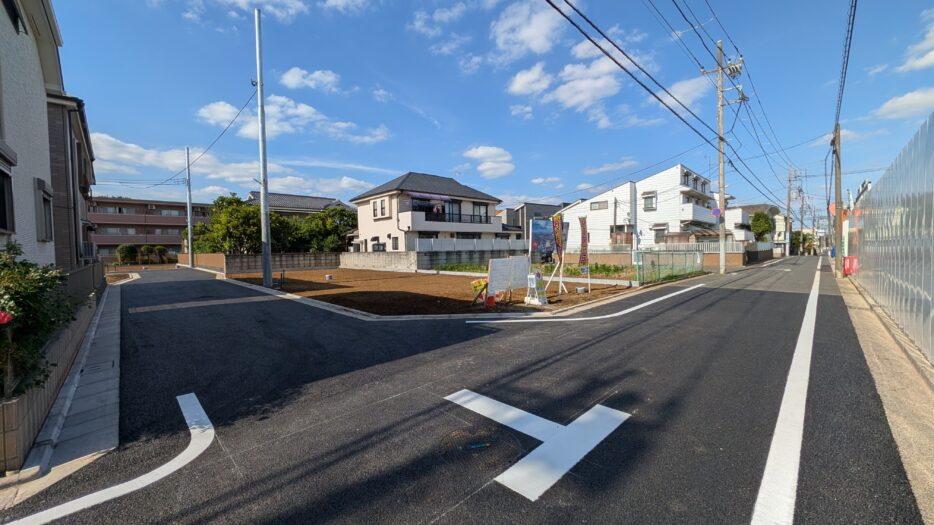 I・H号地に向かって撮影しています！