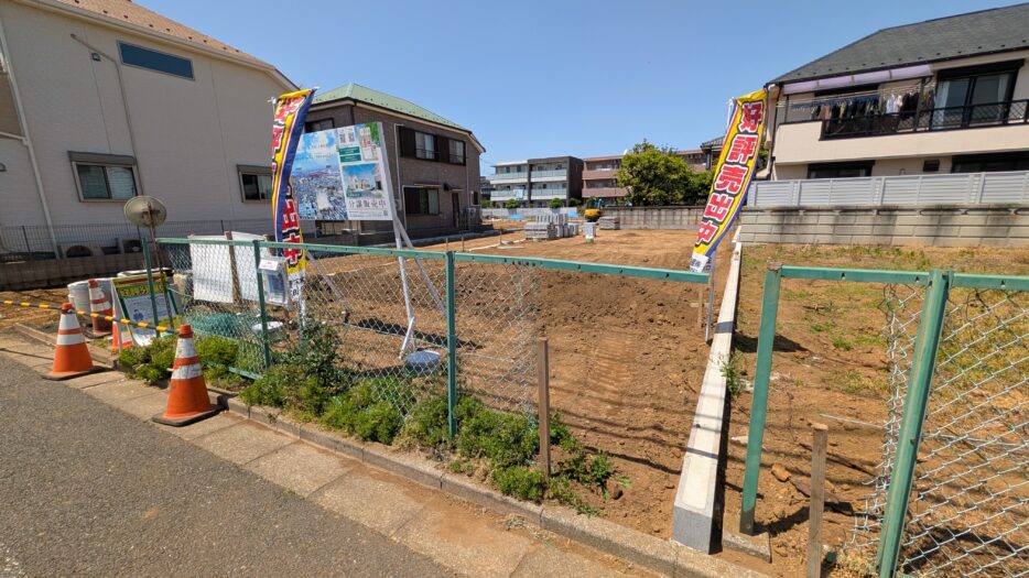 I・H号地に向かって撮影しています！